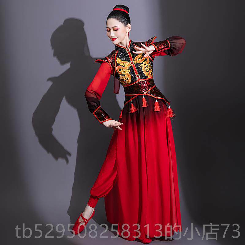 高档古装汉服骁侠客女中国风武侠木剑花兰打鼓舞舞演出服象王行蹈