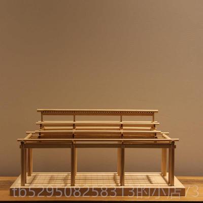 高档流卯时间木手房工木艺榫实拼装古建筑斗拱模型中式书办公室架