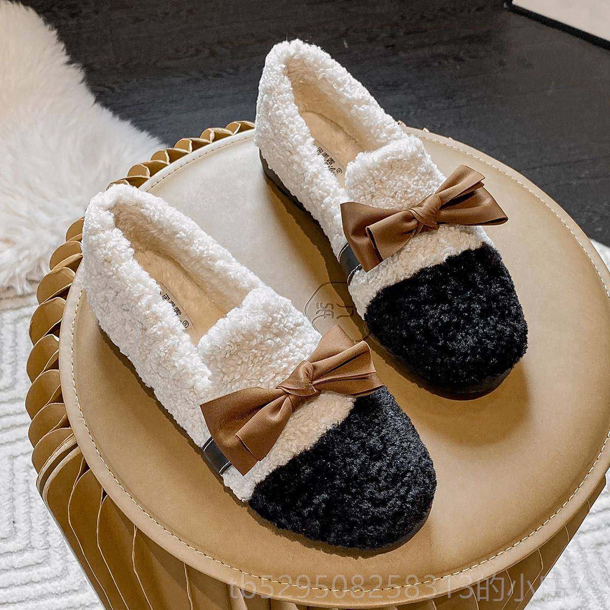 高档羊羔毛鞋2024新款豆豆大鞋女季加绒厚底毛毛鞋外穿4棉冬鞋码1,女鞋,深口单鞋,淘宝优惠券,粉丝福利购,淘宝优惠卷