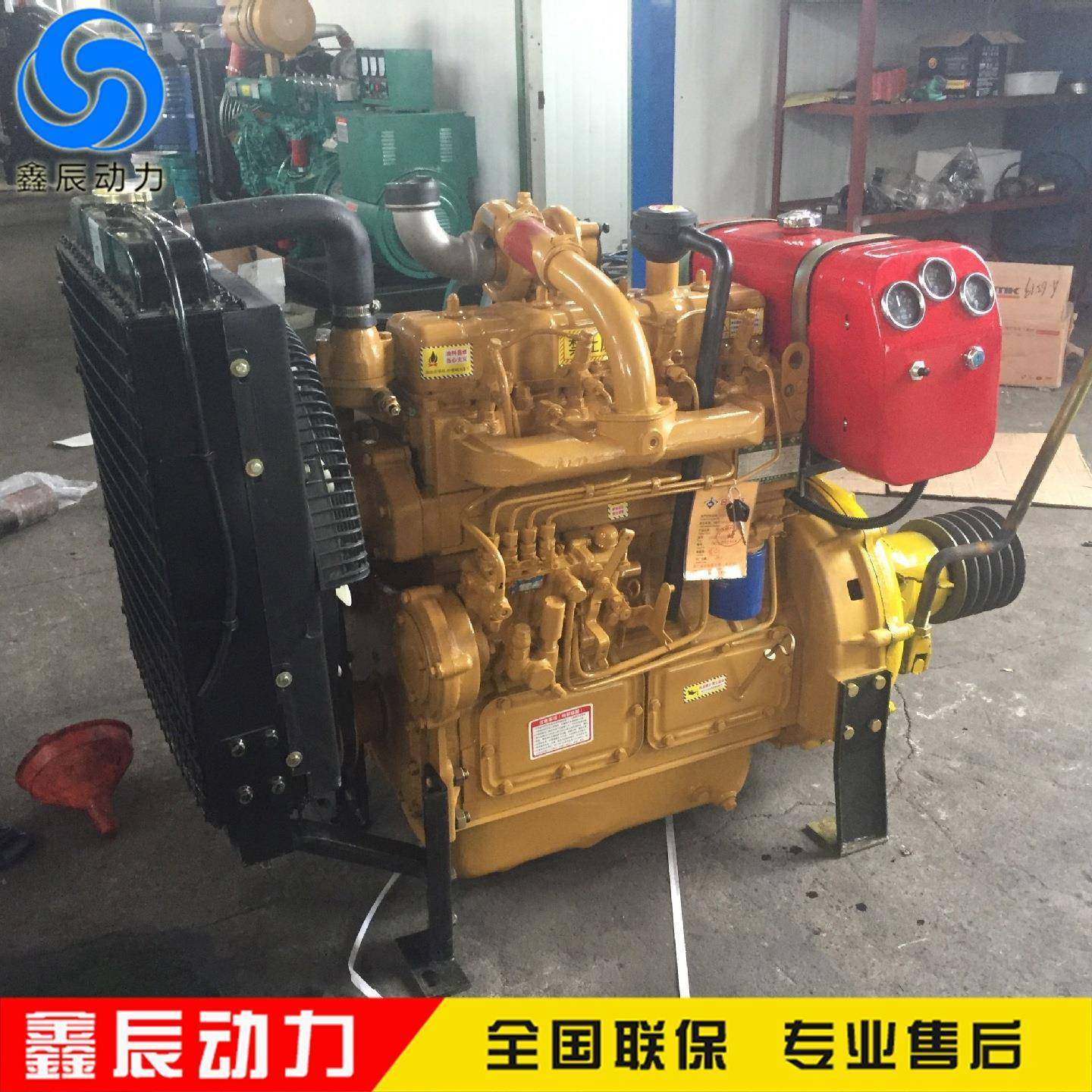 P潍4坊2410柴油发动机固定动力4KW柴油机带离合器带油4102箱配脱