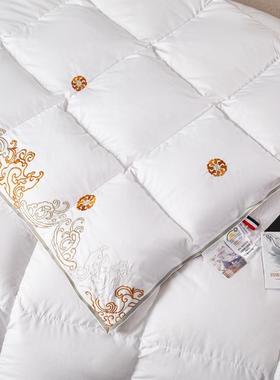 长绒棉羽绒被9羽5白绒吊吊绒秋被芯加厚冬5868春被贡缎全鹅棉绒被