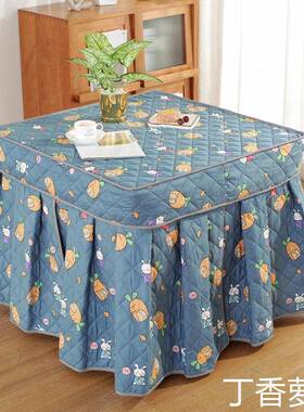 冬罩季新款F968T765烤火桌子罩套正方形家用电桌布加被电炉四暖方