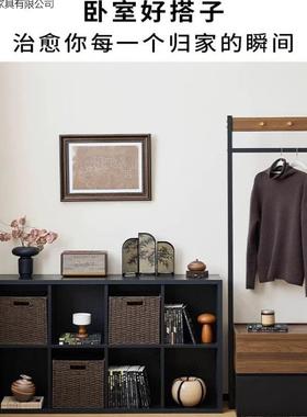 黑卡物莱克书EMX柜收纳柜落地靠墙物格子色柜置柜卧室柜子床边柜