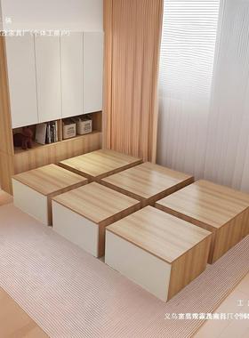 魔米方合床户小型榻榻床衣柜一AAL组体储物箱组合收纳抽屉魔方地