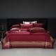 意大利1支40长绒棉四件套色酒红婚庆别墅纯棉床上品用TTqrmhxg4件