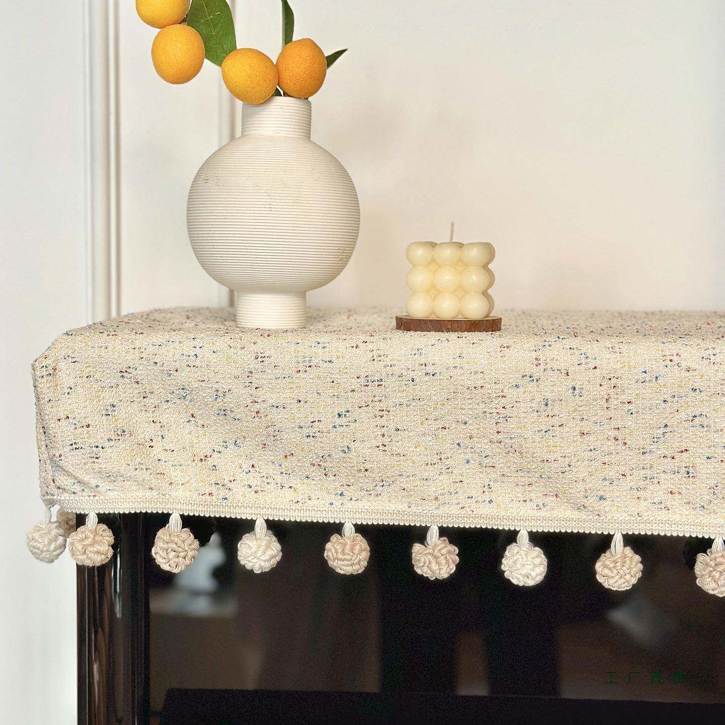 式复古中古风可爱琴盖布小钢法琴防尘罩F996HS66立式钢琴通用款钢