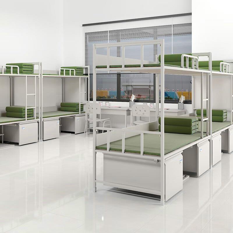 14款钢制制式具双下层营床层上下床上TPK铺双床单人床学习桌学习