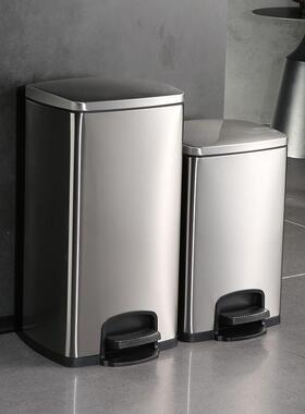 用厨房垃圾pxx50713桶家用不锈钢脚踏式客加大量带盖脚踩卫生间厅