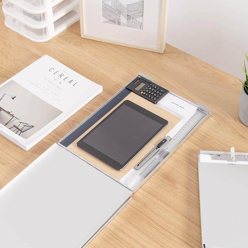 铝287制写字板夹金属存剪储贴双层文收件盒办公资料纳档板案盒