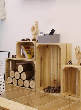 木复古MAF框箱实道木橱木窗装饰框储物制箱水果啤酒收纳箱板条储