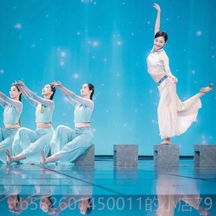 高档春会二晚步桥节表演服装古典二步桥奶奶桥舞蹈悠服装水清悠女