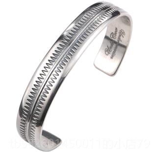 高档伊瓦岚 Undercoe5r高桥盾v锯齿银手镯士男92纯银DIZ纹身图腾