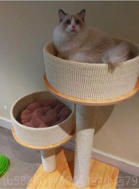 高档Catsle桶简单用夏季剑树麻猫猫猫塔猫爬架猫架子猫玩具猫实窝