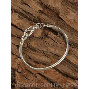 高档牛钝精工工厂慕尼黑众国黑工业风格手德镯纯银92暗5小手镯