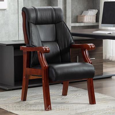 高档真皮老务板椅商可躺办子公椅实木四舒脚大班椅家用电脑椅适书