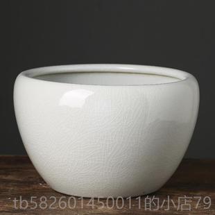 高档陶瓷养盆鱼缸睡莲碗花专用缸大号水养植物一叶莲荷绿莲植水培