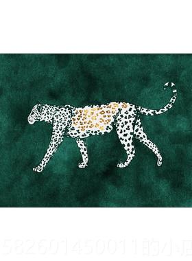 高档i北欧n地毯客厅卧室茶几垫美式轻奢风墨绿色书s房衣帽间 津天