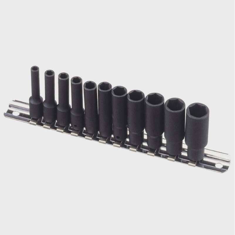 GENIUS 天赋工具1/4"6.3mm系列11件套公制气动加长套筒组TD-211M