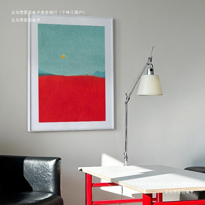 装饰画墙壁玄关挂画手绘油画抽象客厅放风筝摆件艺术小众潮流大白