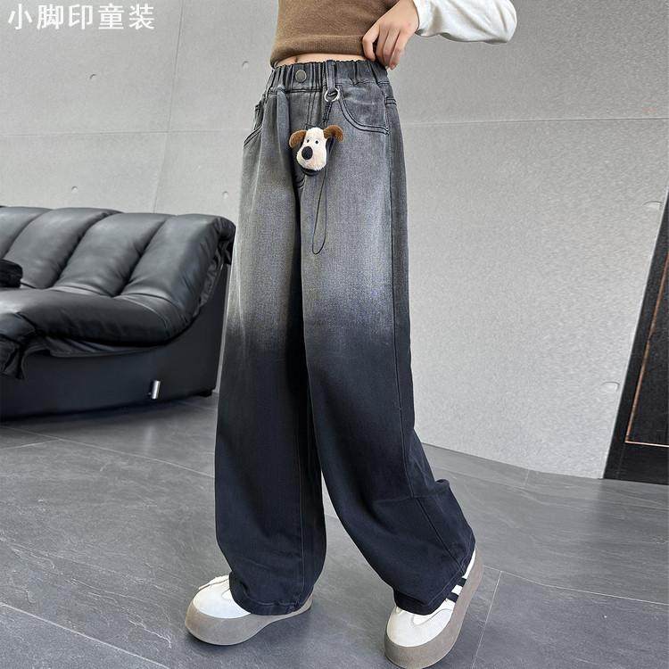 2025秋装渐变阔腿儿童裤