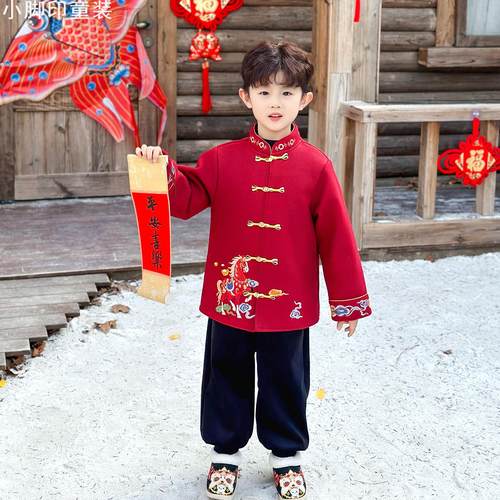 新中式宝宝唐装汉服套装