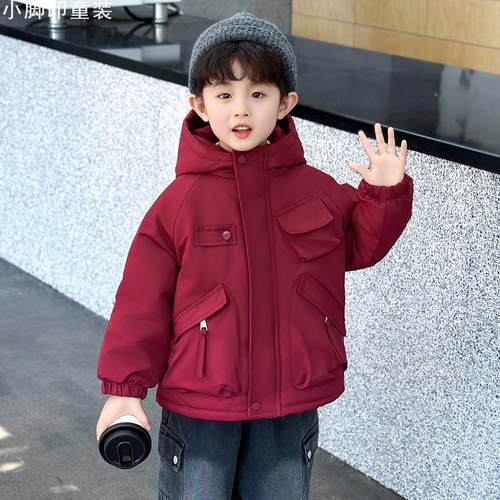 加绒派克服男童冬季保暖棉服