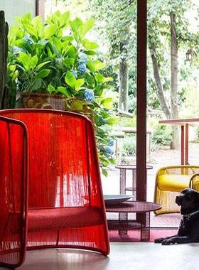 藤编躺椅阳外台桌23-6-21-椅户创意懒人发沙茶几组合花园露天室外