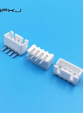 直XH连接弯器2.54mm4p针弯针PHO针座XH-4WA90°针座C3白色卧式座