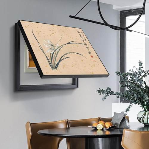 新中式JK525电表箱餐装饰免打孔空开电闸遮挡盒中画式壁画厅配电