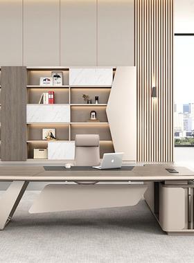 轻奢办约公桌老板现桌简代经理大桌子烤漆00055班台领导总裁桌主