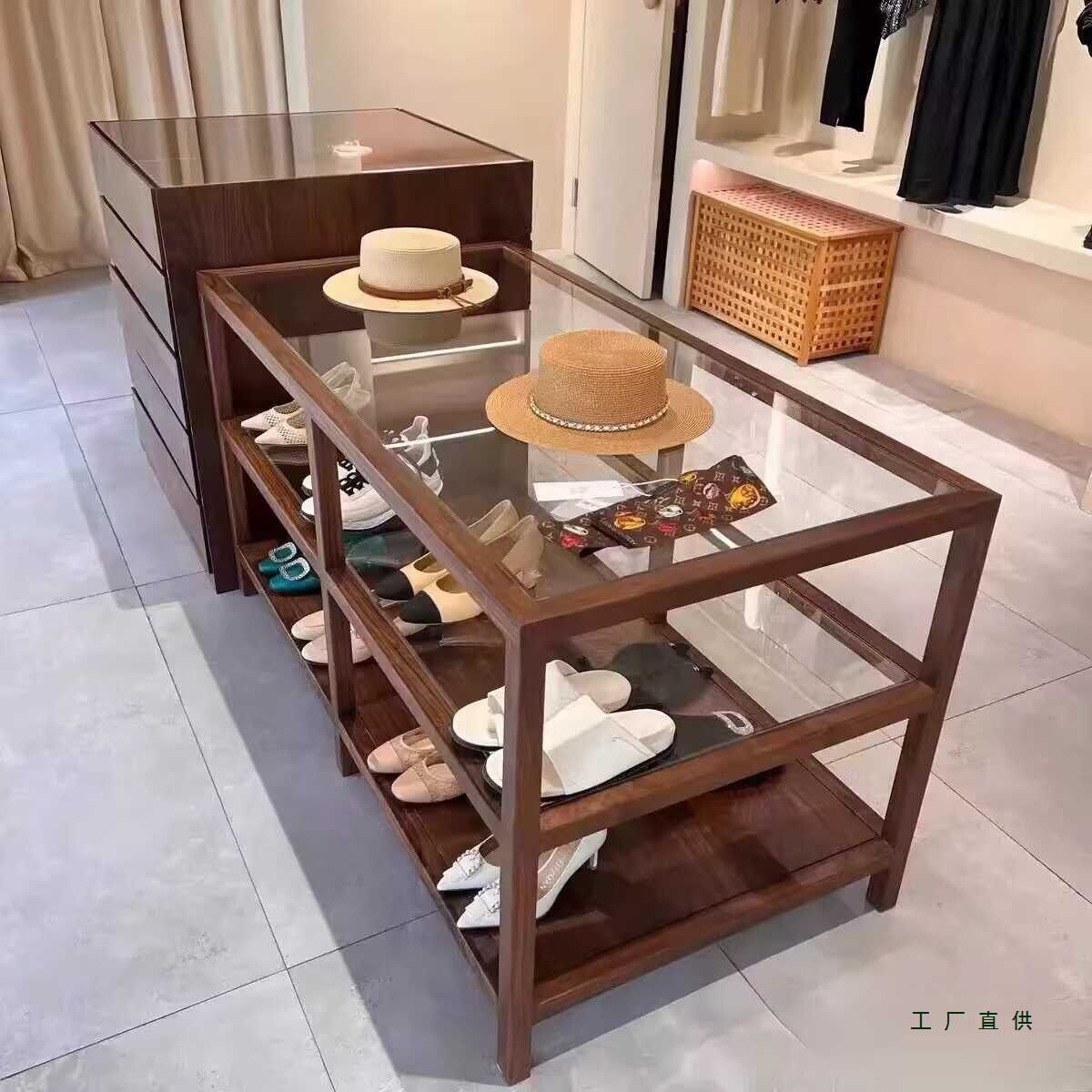 服装店中岛柜烤漆展示储物柜