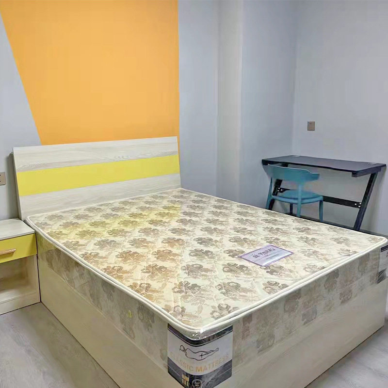 深圳南山公寓家具 出租房板式床 衣柜 全屋家具公寓出租单人床1.5