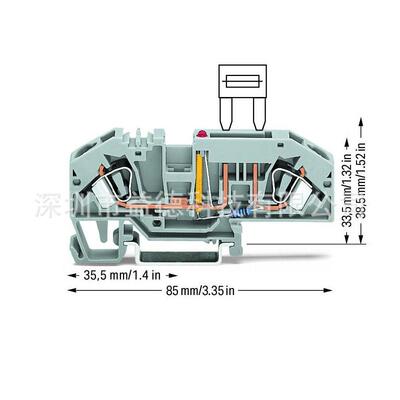 W型AGO2线保OZH险-丝接线端子，号2882-698/21434