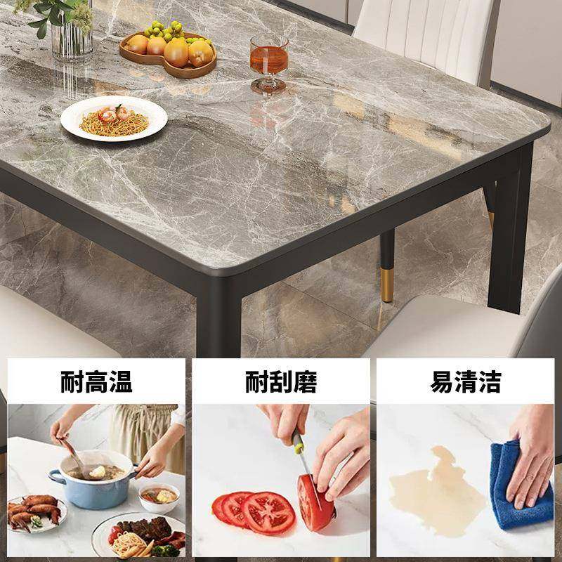 岩用板餐桌小WXO户型现代简约家长方形餐饭轻奢大理石餐桌桌厅椅,鲜花速递/花卉仿真/绿植园艺,其它园艺用品,淘宝优惠券,粉丝福利购,淘宝优惠卷