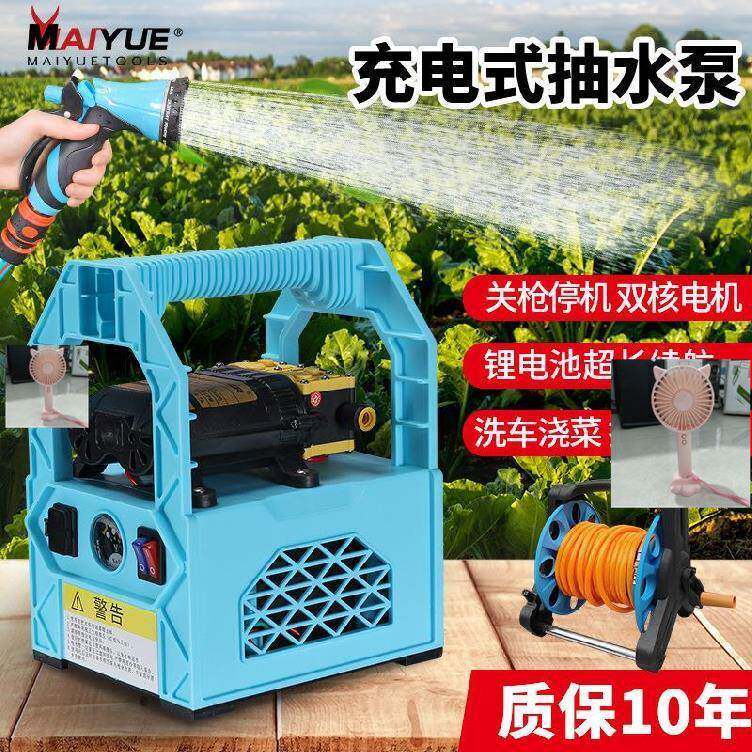 电车抽水泵手动抽水机小型大功率水桶自泵吸HDE高压便携锂式直电