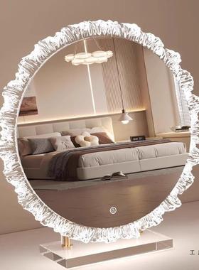 镜化镜带灯led形台式桌面梳妆台旋转梳XUS妆镜异触控子美妆妆镜轻