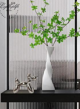 新房面饰桌客厅电视柜感入户白色电视门品隔断装过道玄关绿植摆件