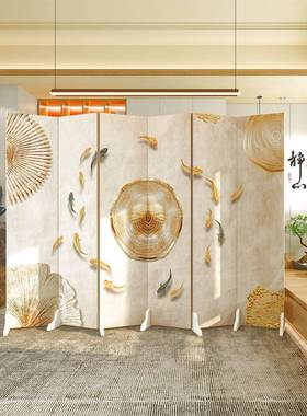 式屏风隔断客折厅叠移LVL动简约现代办公墙室卧中室遮挡家用轻奢