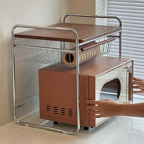 家居货架厨房纳功能多中多层微波炉ltao1004置物架桌面收架物好古