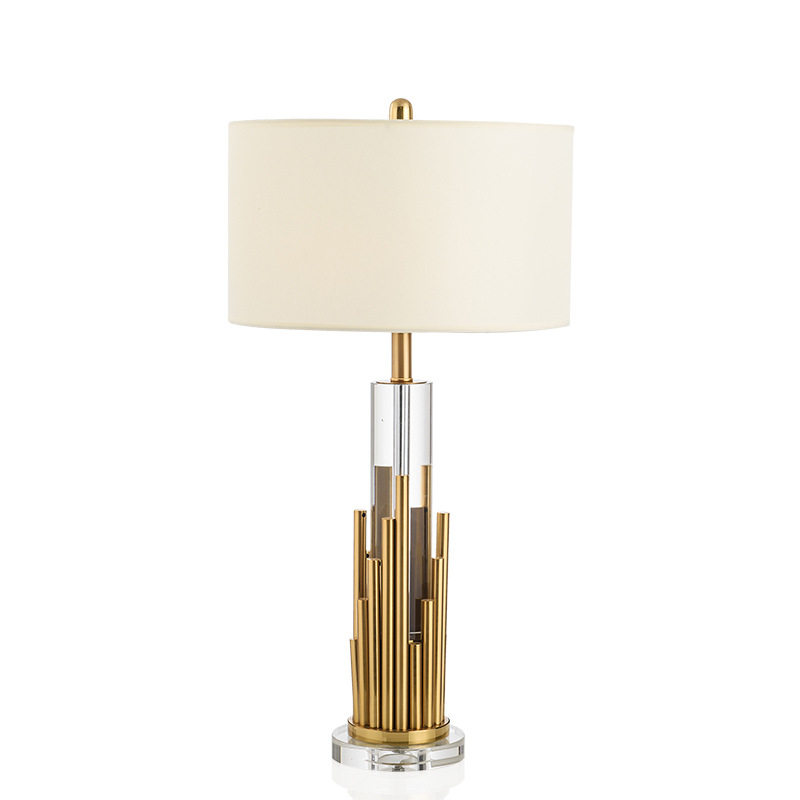 美式后现代轻奢水晶金属台灯