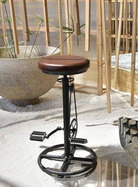 创意设计椅美式复古WMQ创意自行车造型销吧直台商业可升降铁吧椅