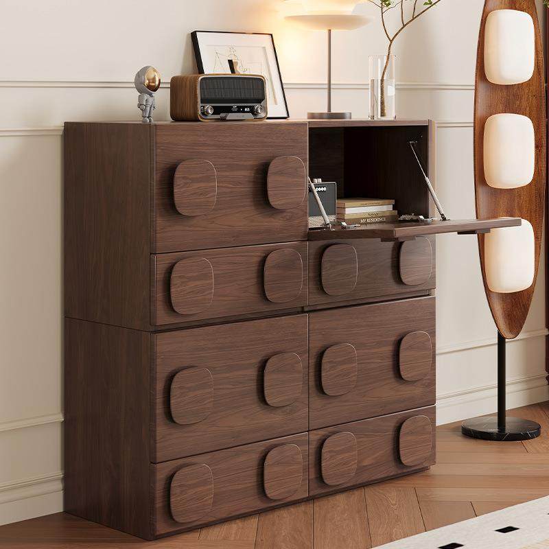 胡08桃实木卡门柜白色木卧室用电视柜床头蜡置家物柜客厅储物柜落,收纳整理,收纳柜,淘宝优惠券,粉丝福利购,淘宝优惠卷