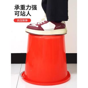 用加厚塑料水耐摔塑料桶家工地大口径储农用桶化肥桶887特厚红桶