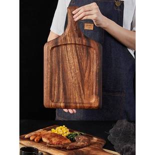 木牛盘排盘家用木MHK质披萨牛木扒木板餐具木盘头托盘西餐摆实s^