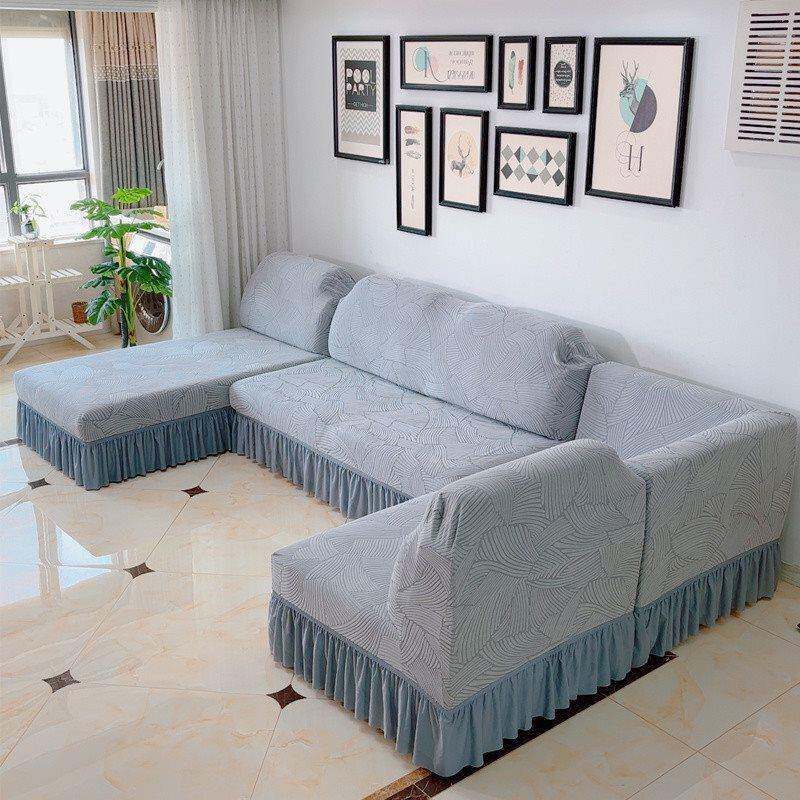 沙发套kQYK3mrp罩全包力简发约通座用型裙边u型三弹一妃组合贵妃