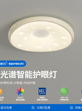 224新款卧室顶灯全光谱护房吸间灯现眼代简约奶油0风书房主93706