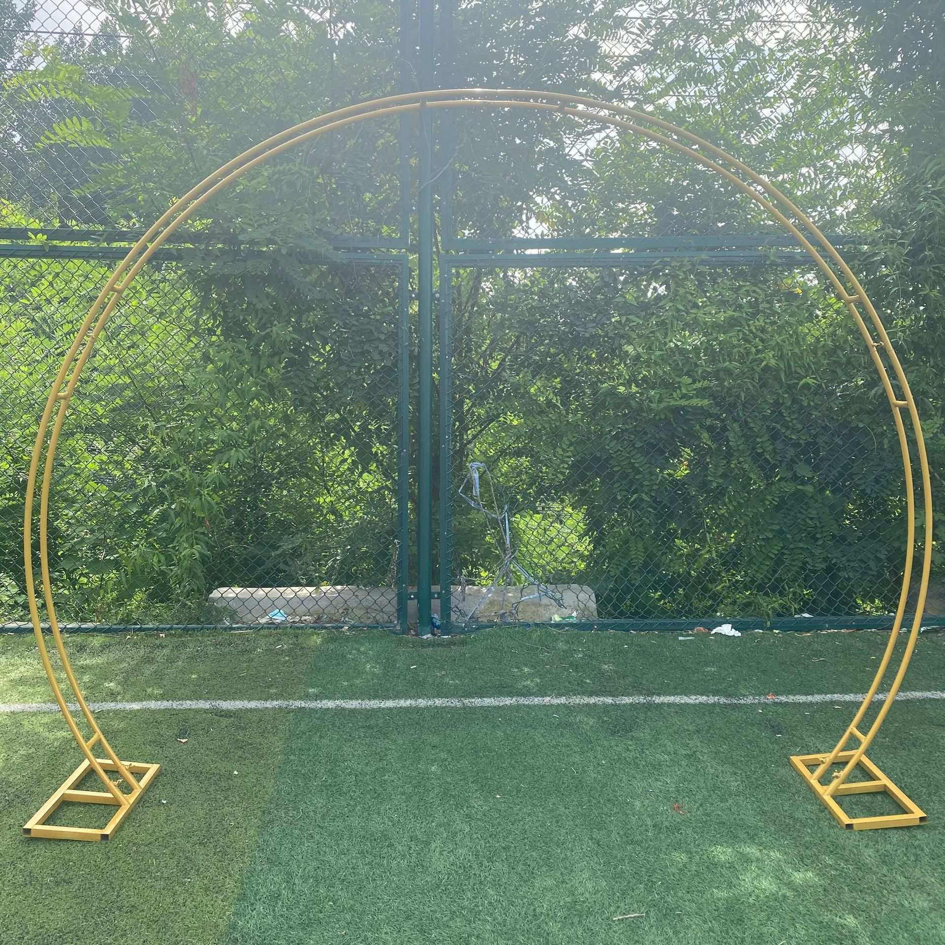 婚庆圆形拱门背景拱形门装饰拱门半圆婚礼布置道具气球拱门铁架子