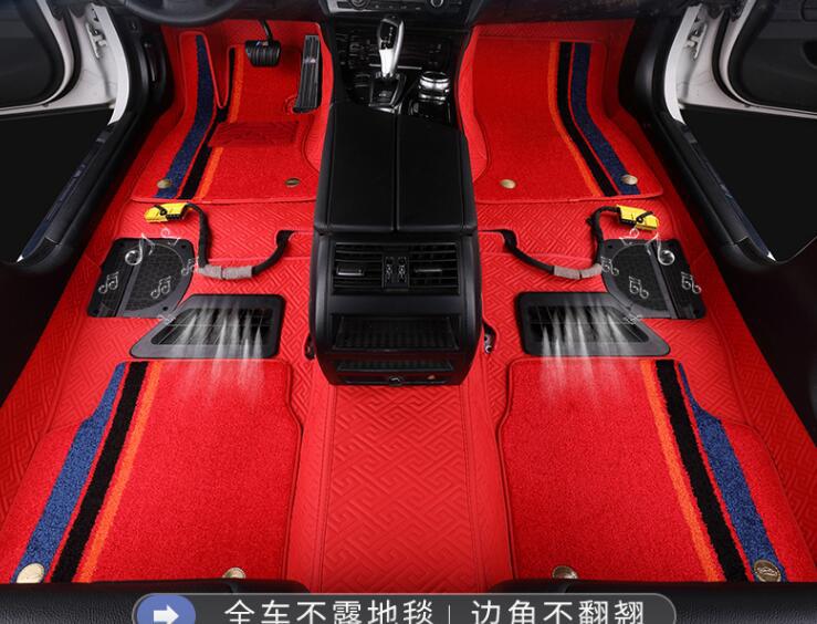 汽车360航空软包大包围全包围通用脚垫嵌入式地毯覆盖内饰改装