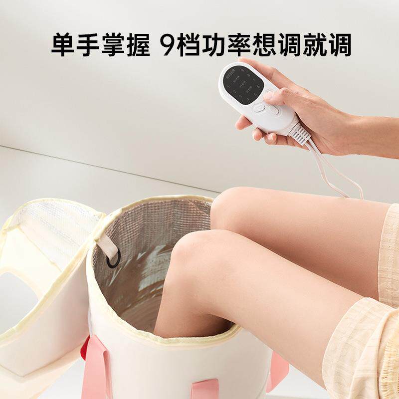 丑折萌CM1024可爱泡脚桶成人加高加深过小腿家用叠足保温热泡加脚