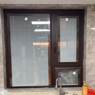 单玻磁控百叶窗窗卫生金间办公单玻磁控室浴室厨磁吸铝房合帘内置